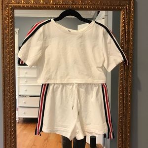 Striped top and bottom set